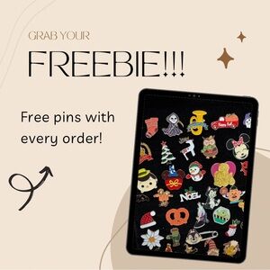 ***Free pins with every order!**
